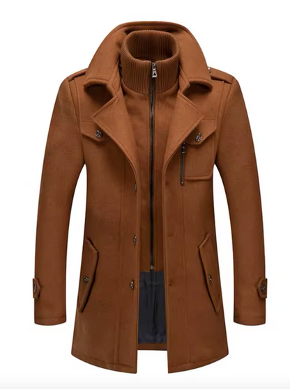 Abrigo de invierno Peaky Blinders | Gabardina de lujo con doble cuello para hombre